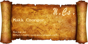 Makk Csongor névjegykártya