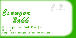 csongor makk business card